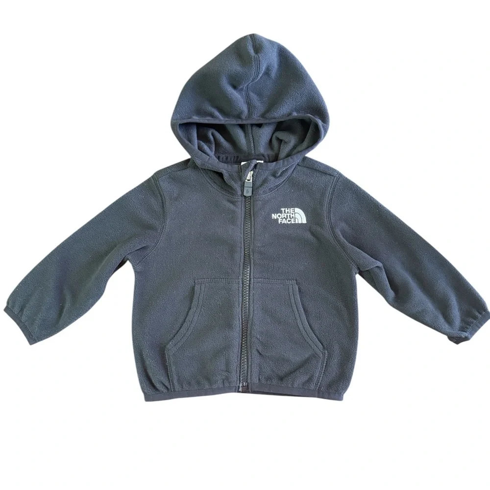 The North Face Infant Glacier Full Zip Hoodie Black Youth 6-12M UPF 30 NWT